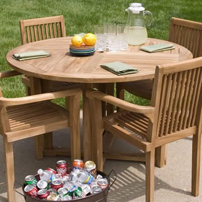 Outdoor Wooden Table and Chairs